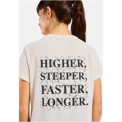 Damen-Kurzarmshirt ODLO T-Shirt Crew Neck S/S ESSENTIAL PRINT, beige