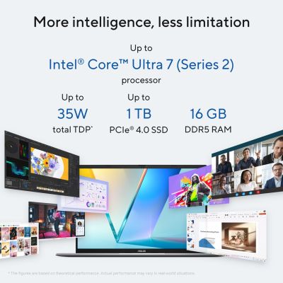 14. ASUS Vivobook S16 S3607VA-RP097W Core 5 210H 16,0" WUXGA IPS-Panel 144Hz 300nits AG 16GB DDR5 SSD512 Intel UHD Graphics WLAN+BT Cam1080p 70Whs Win11 Cool Silver