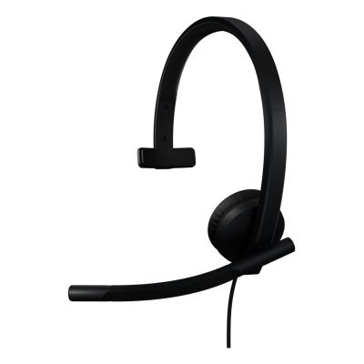 Logitech H570e Headset mit Kabel, Kopfbügel, Büro/Callcenter, USB Typ-C, Schwarz