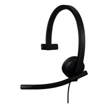 Logitech H570e Headset mit Kabel, Kopfbügel, Büro/Callcenter, USB Typ-C, Schwarz