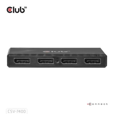 7. USB Club Hub 3D MST (Multi Stream Transport) DisplayPort 1.4 auf 4x DisplayPort, vier Monitore, 4x 4K30Hz, 8K30Hz