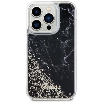 3. Guess GUHCP14LLCSGSGK iPhone 14 Pro 6,1" schwarz/schwarzes Hardcase Liquid Glitter Marble