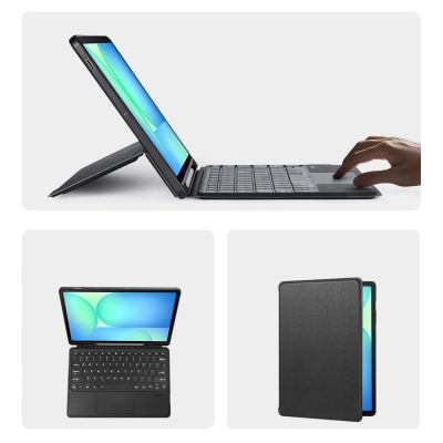 4. Dux Ducis (DK-Serie) Tastaturhülle für Samsung Tab S10 FE+ (Plus) – Schwarz
