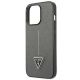 6. Guess Saffiano Triangle Logo Case für iPhone 13 Pro Max 6,7" - Silber