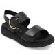 4. Schwarze Keilsandalen aus Leder für Damen, Remonte D2K50-00