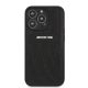 3. AMG AMHCP13LOSDBK iPhone 13 Pro / 13 6,1" schwarz/schwarzes Hardcase Leder mit gebogenen Linien