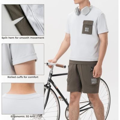 2. Rockbros Herren MTB T-Shirt Weiß Größe L