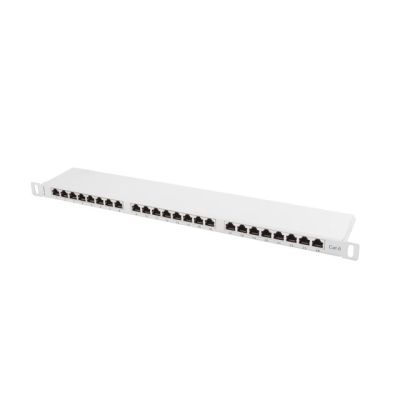 7. Patchpanel Lanberg PPS6-0024-S (0,5U; Kat. 6; 24xRJ-45)