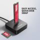 6. Axagon ADSA-M2C11L Festplatten-Dockingstation USB 3.2 Gen 2 (3.1 Gen 2) Typ-C Schwarz