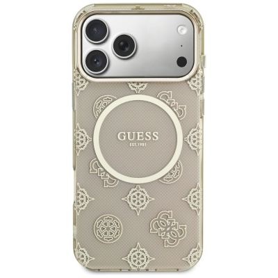 3. Guess IML Peony Dot MagSafe Hülle für iPhone 17 Pro Max – Beige