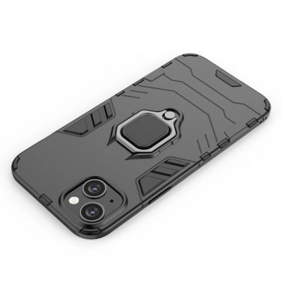 18. Ring Armor Hülle für iPhone 14 Pro Max gepanzerte Hülle magnetischer Haltering schwarz