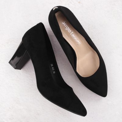 6. Sergio Leone W PB403 SK429B Pumps mit Blockabsatz