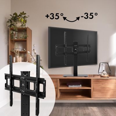 15. MACLEAN Universal-TV-Ständer für TV-Schränke, max. 40 kg, max. VESA 600 x 400, für Fernseher von 32 bis 75 Zoll, MC-386