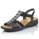 10. Schwarze Römersandalen aus Leder Rieker W 64580