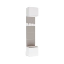 Garderobenschrank HAGA, 1 Stück, Weiß
