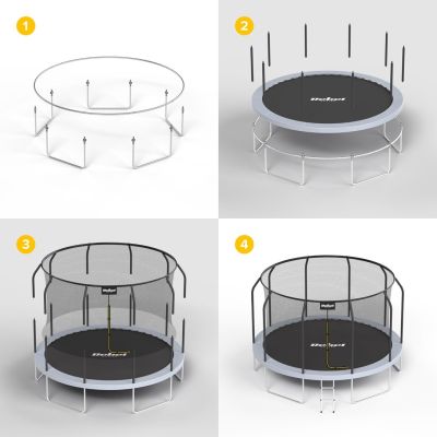 15. REBEL ACTIVE TRAMPOLINE PRO 15FT/457CM, NETZ, LEITER RBA-8005