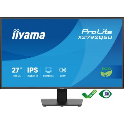 2. iiyama ProLite X2792QSU-B1 Computermonitor 68,6 cm (27") 2560 x 1440 px Quad HD LED Schwarz