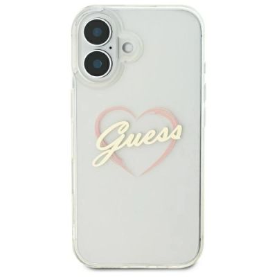 3. Guess IML Heart Hülle für iPhone 16 – transparent
