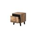 NORD Nachttisch, 2-teilig, 40 x 38 x H 45 cm, Wotan-Eiche/Anthrazit