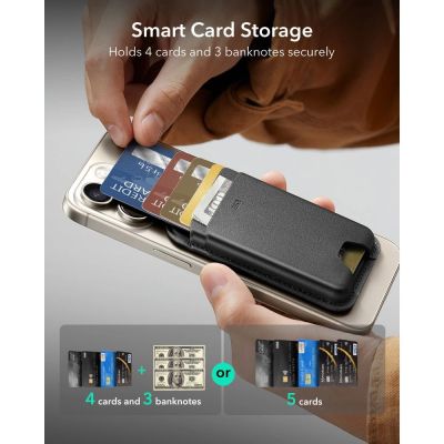2. ESR Classic RFID Magnet-Geldbörse MagSafe für Handys – Schwarz