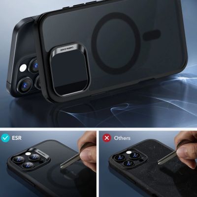 5. ESR Classic Hybrid Halolock MagSafe-Hüllenset + gehärtetes Glas für iPhone 16 Pro Max – durchscheinend mit schwarzem Rahmen