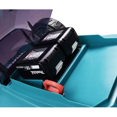 12. Makita DLM480Z Akku-Rasenmäher (Schiebemäher) Schwarz, Türkis