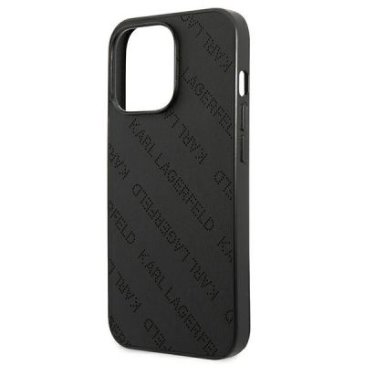 6. Karl Lagerfeld Perforated Allover iPhone 13 Pro Max 6,7" Hülle - Schwarz