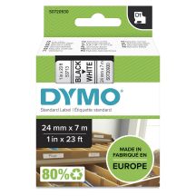 Dymo D1 Maßband – 24 mm x 7 m Schwarz/Weiß