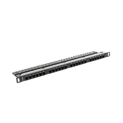 2. Patchpanel Lanberg PPU6-0024-B (0,5U; Kat. 6; 24xRJ-45)