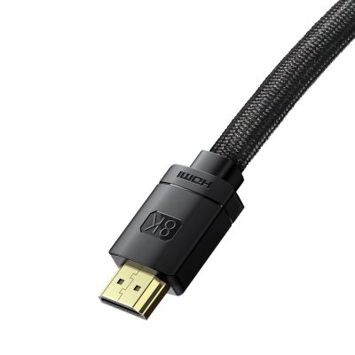 4. Baseus HDMI 2.1 Kabel 8K 60 Hz 48 Gbps / 4K 120 Hz / 2K 144 Hz 3D eARC QMS Dynamic HDR VRR ALLM 3 m schwarz (CAKGQ-L01)