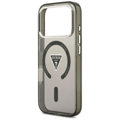 6. Guess IML Gradient Triangle Logo MagSafe Hülle für iPhone 18 Pro Max / 17 Pro Max – schwarz
