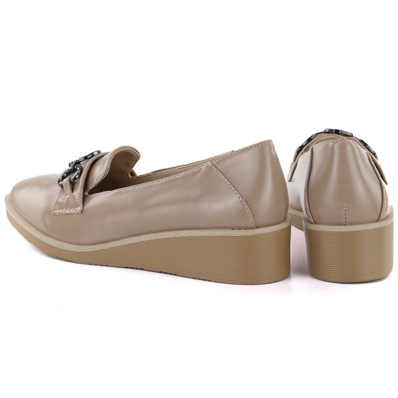 4. Beige Keilschuhe für Damen mit Verzierung M.Daszyński MR2265