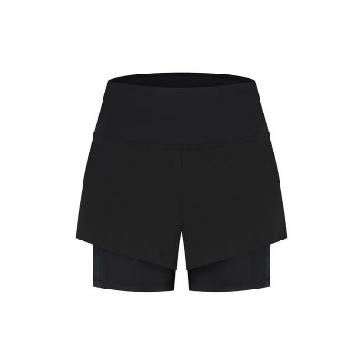 Rogelli Damen 2-in-1 Shorts DISTANCE schwarz S