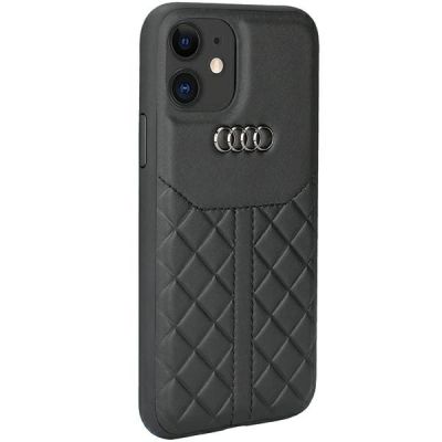 2. Audi Echtleder iPhone 11 / Xr 6,1" schwarz/schwarz Hardcase AU-TPUPCIP11R-Q8/D1-BK