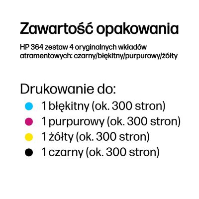 2. HP 364 Original-Tintenpatronen im 4er-Pack: Schwarz/Cyan/Magenta/Gelb