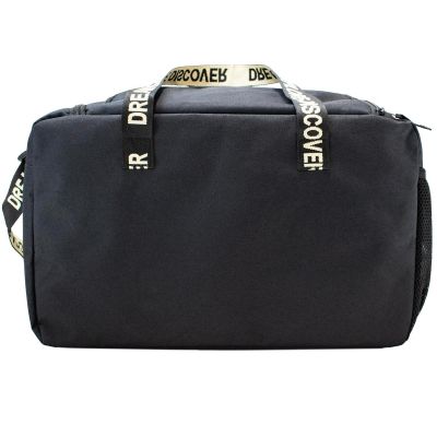 4. REISETASCHE ALS HANDGEPÄCK FÜR DAS FLUGZEUG, SCHWARZ + WEISSE AUFSCHRIFT SEMI LINE