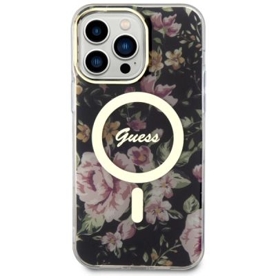 3. Guess GUHMP14XHCFWSK iPhone 14 Pro Max 6,7" schwarz/schwarz Hardcase Flower MagSafe