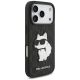 4. Karl Lagerfeld Saffiano Mono Patch Choupette Case für iPhone 18 Pro / 17 Pro – schwarz