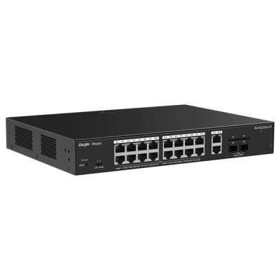 Ruijie Networks RG-ES220GS-LP Managed Network Switch L2 Gigabit Ethernet (10/100/1000) unterstützt PoE Desktop Schwarz