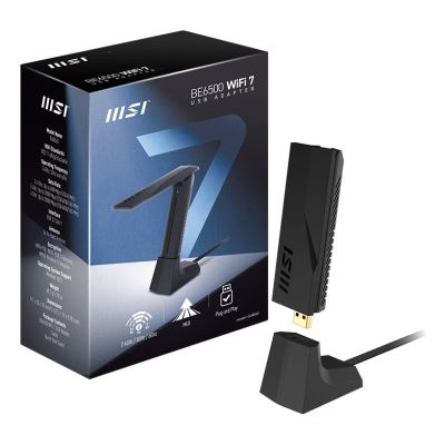 5. MSI BE6500 WiFi7 USB-Stick - Dongle-Adapter USB 3.2 Gen 1 (3.1 Gen 1)