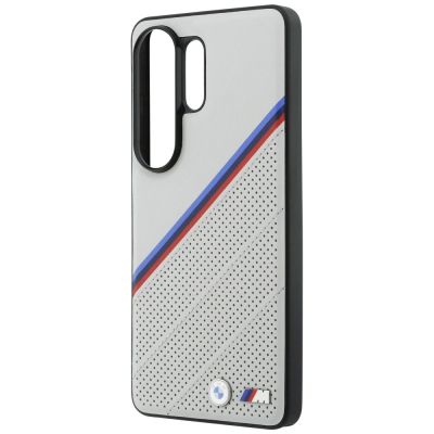 6. BMW Tricolor Metal Logo MagSafe Hülle für Samsung Galaxy S26 Ultra - Grau