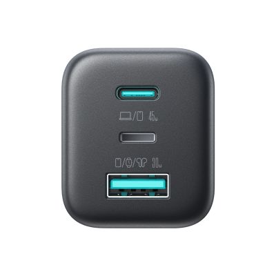 2. Joyroom JR-TO1 GaN 45 USB-C Lightning USB-A Wandladegerät – Schwarz