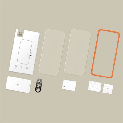 8. Tech-Protect Easy Set+ 3er-Pack Panzerglas für Samsung Galaxy S25 FE - transparent