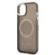 6. Guess Gold Outline Translucent MagSafe Hülle für iPhone 13 – Schwarz