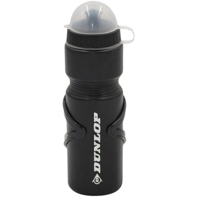 13. DUNLOP 750-ml-Fahrradflasche mit Flaschenhalter, schwarz