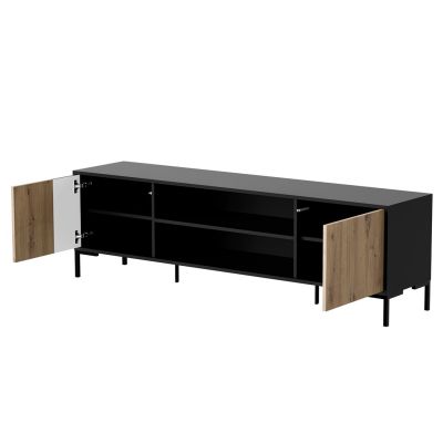 2. MERCI TV-Schrank 180x40x53,5 Schwarz/Eiche Artisan