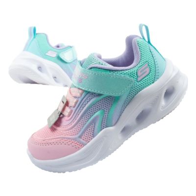 Skechers Color Breeze LED Kinder-Sportschuhe für Mädchen, Türkis