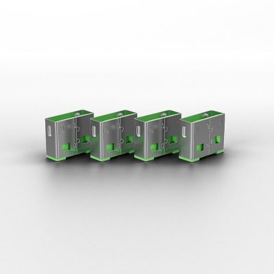 2. Lindy 40451 Port Blocker Port Blocker + USB Typ-A Dongle Grün Acrylnitril Butadien Styrol (ABS) 5 Stück.