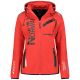 2. Geographical Norway Reine Red/Black LADY 007 Damen-Softshelljacke mit Kapuze (WU8187F/GNO-RED-BLACK)/WU8088