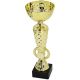 GOLDENER METALLBECHER 23,5 CM SCHWARZER FUSS TRIUMPH
